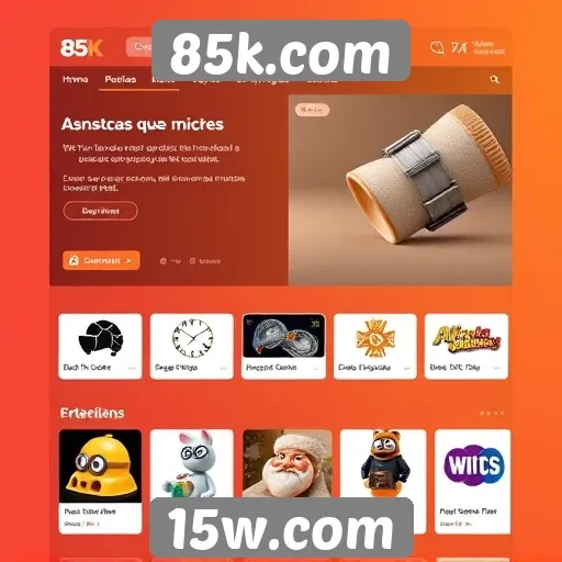 Interface do usuário do 85k.com é intuitiva